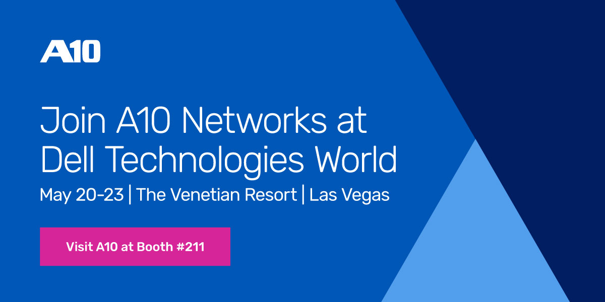The A10 Networks team will be at #DellTechWorld May 20-23 in Las Vegas. 

Learn how A10 and @DellTech work together to deliver purpose-built solutions addressing the security complexities of #HybridCloud infrastructure.  

Visit us at booth 211. bit.ly/4bga3Je
#ADC