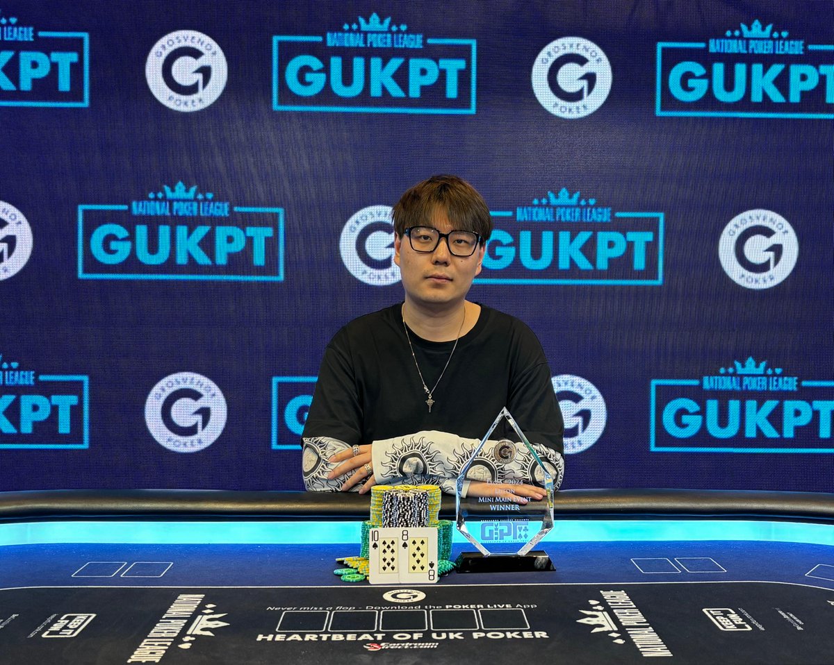 Congratulations to Wenbo Xie who has just won the GUKPT Luton Mini Main Event. Wenbo takes home £13,057 after a three way deal. He then went on to win the title, trophy and seat into the GUKPT GOLIATH Main Event. Well played!