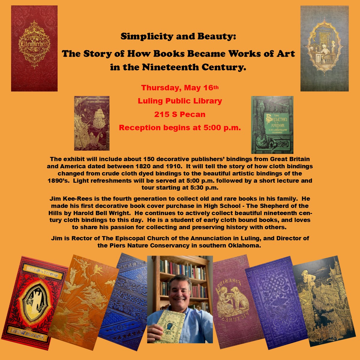 What a unique opportunity to see both art and literature together! Victorian literature set within beautiful cloth bindings - don't miss this rare event! #antiquebooks #bookbinding #oldbooks #thebeautyofoldbooks #simplicityandbeauty #BooksareArt #lulingtexas #lulingpubliclibrary