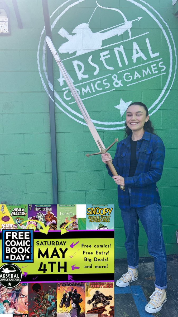 When they ask “IS EVERYTHING IN THE WHOLE STORE FREE ON FREE COMIC BOOK DAY” Teehee 🤭 This Saturday May 4th! 11am Arsenal Ventura 3431 Telegraph Rd Ventura CA 93003 Arsenal Newbury 1610-1 Newbury Rd Newbury Park CA 91320 •50+ FREE COMICS! •a raffle with BIG PRIZES…