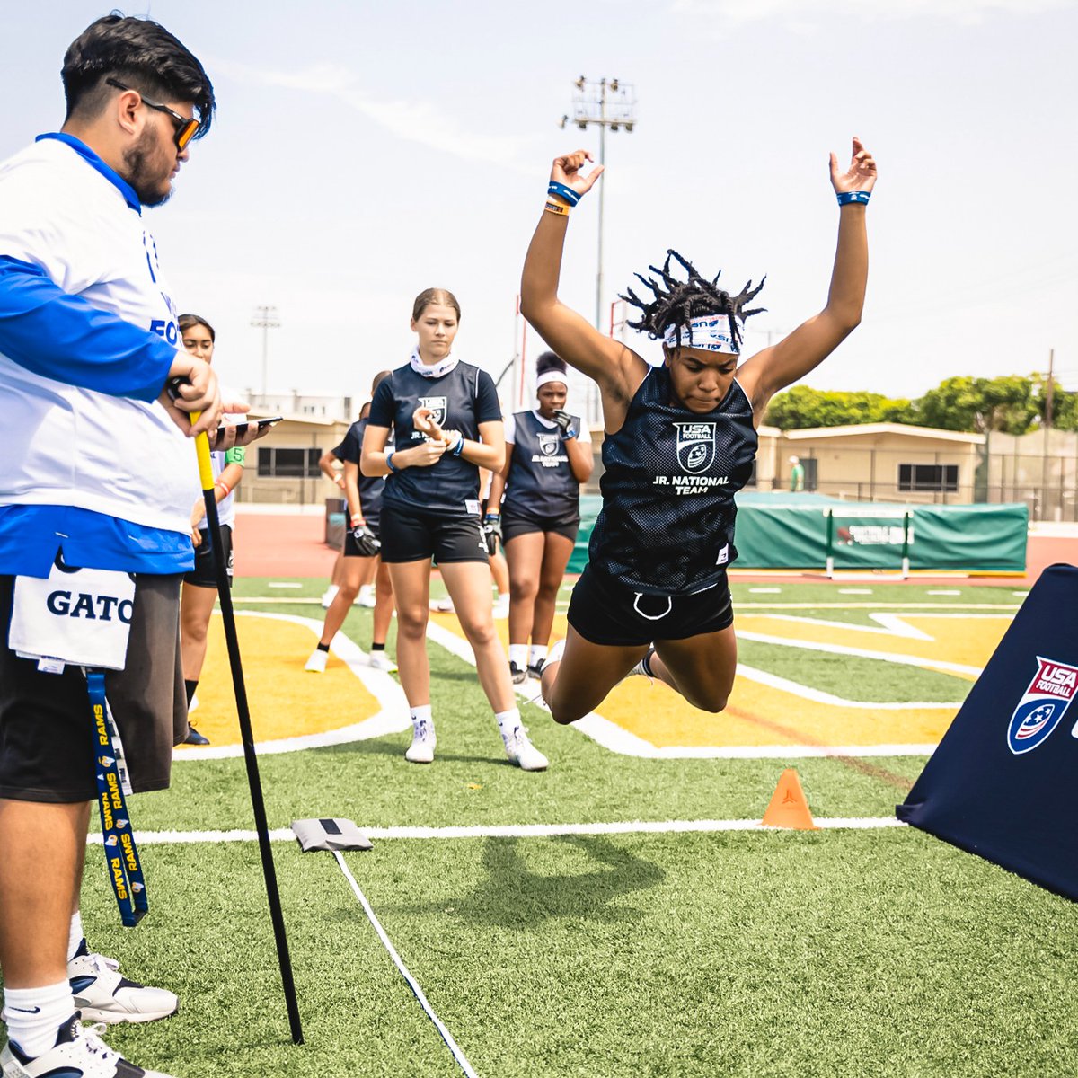 Los Angeles! We'll see you 🔜 Our Talent ID Camp with the @RamsNFL is coming up on 𝗠𝗮𝘆 𝟭𝟴 ‼️ Sign up at the link below and reserve your spot today ✅ 🔗 bit.ly/3TUPPO6 #USAFBTalentID #FlagFootball #FlagFootballCamps @RamsCommunity