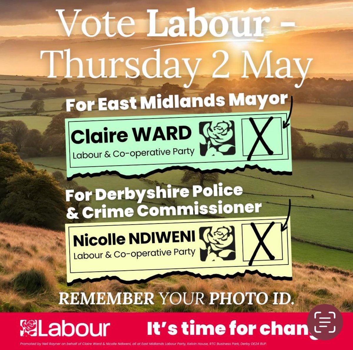tobyperkinsmp's tweet image. Tomorrow is a big day for our area. Please vote for change and elect @ClaireWard4EM and @NicolleNdiweni .