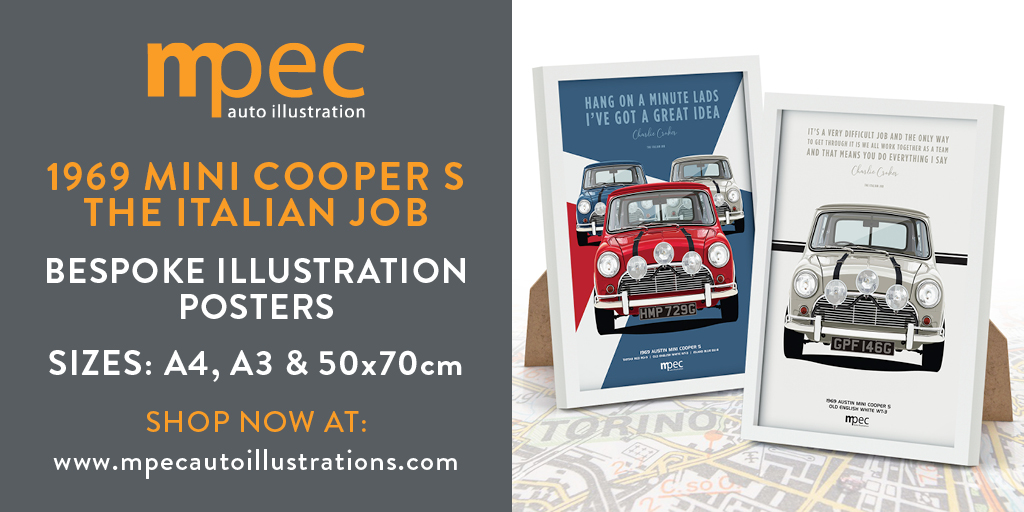 Experience the thrill of the iconic Mini Coopers from The Italian Job! 🇮🇹🚗💨 Whether you're a film buff or a car enthusiast, these pint-sized powerhouses are sure to rev up your excitement! Buy a poster today. 
#ItalianJob #MiniCooper #ClassicCars