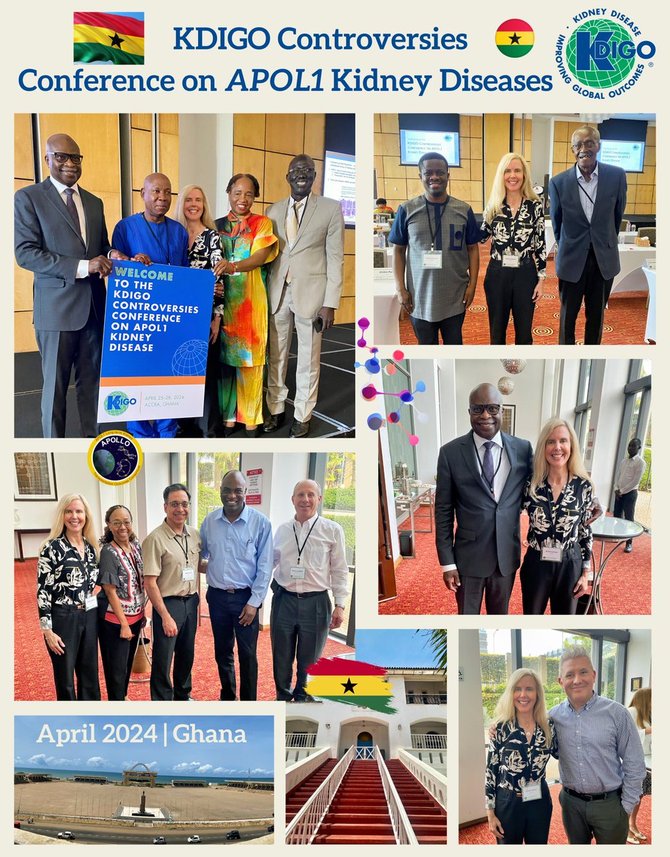 Timely to recap April 2024 @goKDIGO ‘Controversies Conference on #APOL1 #KidneyDiseases’ ★Ghana🇬🇭, Africa🌍on #APOL1MediatedKidneyDisease #AwarenessDay🧬 · Meeting Report📖will summarize controversies on pathophysiology, testing➕treatment 🙌🏾Let’s become #APOL1Aware #community🤝🏽