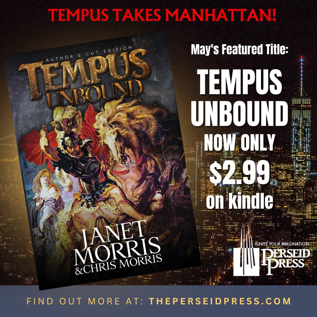 Dive into the epic journey of Tempus Unbound from the Sacred Band Series by Janet & Chris Morris!  Ride the storm clouds of heaven for a timeless adventure. Now just $2.99 on Amazon! 
🔗 amzn.to/3ZRgU7J #PerseidPress #JanetMorris #TheSacredBand #BookDeals #ReadMore
