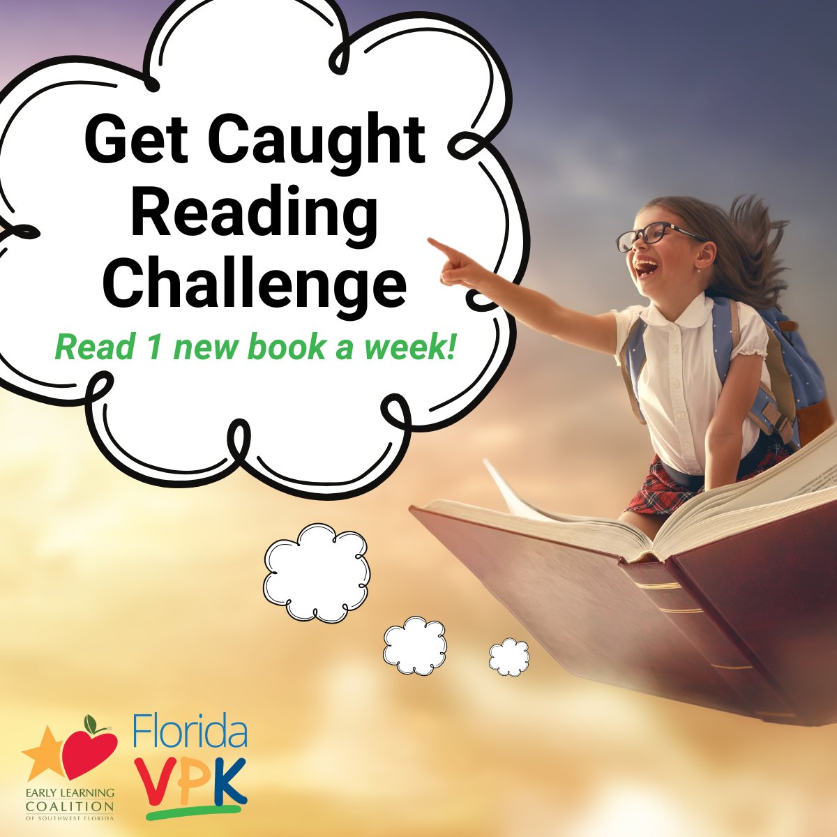 May is #GetCaughtReadingMonth and we encourage you to join the challenge to read one new book per week to your child!

Show us the books you chose by snapping a picture and dropping it in the comments below! ⬇️

#ELC #VPK #GetCaughtReading