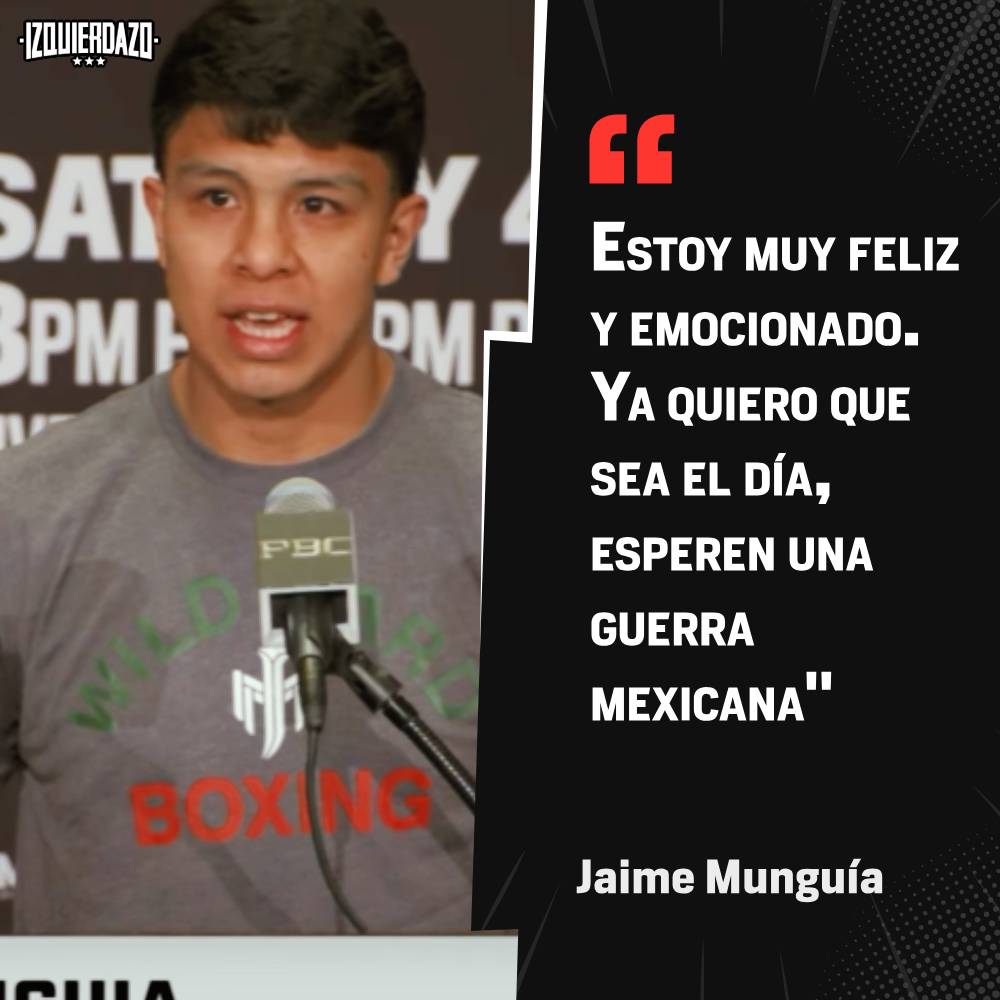 🥊 Jaime Munguía insiste en su emoción y no pude esperar más tiempo para la pelea con Canelo Álvarez. #CaneloMunguia