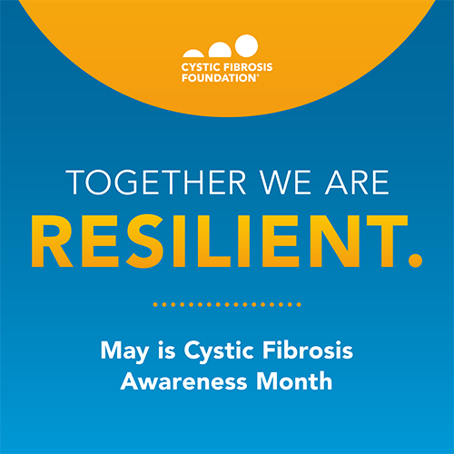 May is Cystic Fibrosis Awareness Month! Did you know? There are approximately 1,000 new cases of cystic fibrosis diagnosed each year. 

#CFAwarenessMonth
