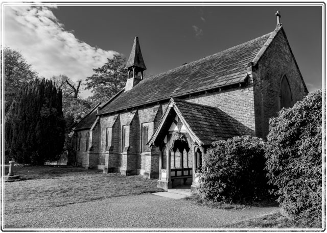 #Norcliffe #chapel in #Styal #Cheshire. A #photograph of this #Unitarian #church during a #winter's day. Many #residents visit for #prayer and the #nature around the #area. #architecturephotography #blackandwhitephotography #blackandwhite. See more at darrensmith.org.uk