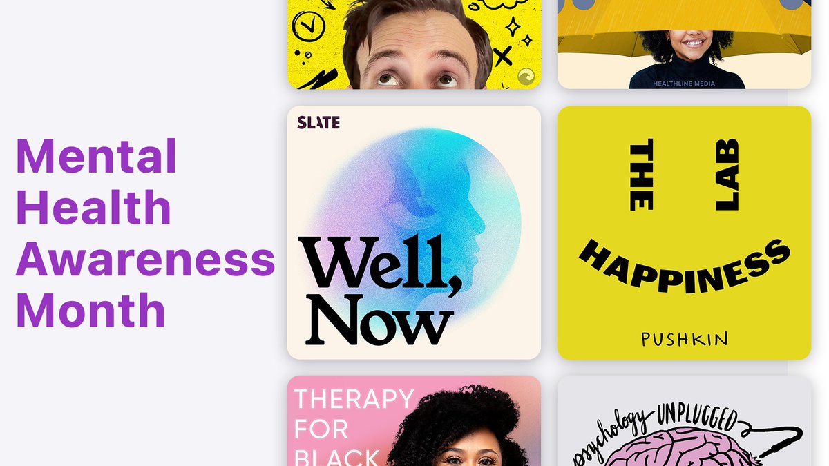 In our opinion-rich world, expert voices offer the safest guidance. These podcasts celebrating Mental Health Awareness Month will help you find a mindful moment, reflect, and put happiness first. Explore our new Wellbeing category for the picks: apple.co/MHAMPods