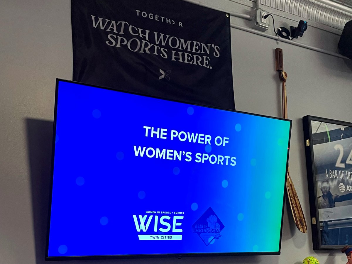 What an incredible night celebrating the power of women's sports!  Thank you to WISE Twin Cities and A Bar of their Own for hosting this power panel of women's sports leaders.