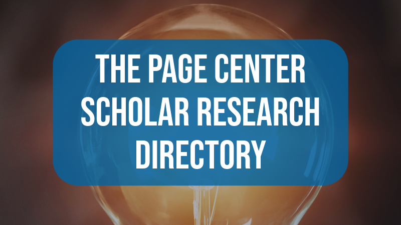 It's conference season, scholars!! Will your research be featured in a conference paper or presentation? If it’s related to your Page Center research, we would love to include it in our research database. Let us know! bellisario.psu.edu/page-center/re…