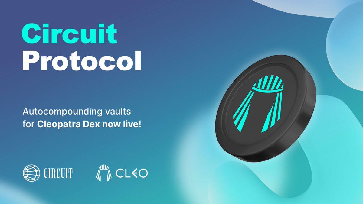 🔥New vaults just dropped🔥 Welcome @CleopatraDEX to the circuit.farm family Three vaults are live now all with that fresh vault APY that we all love 🤙