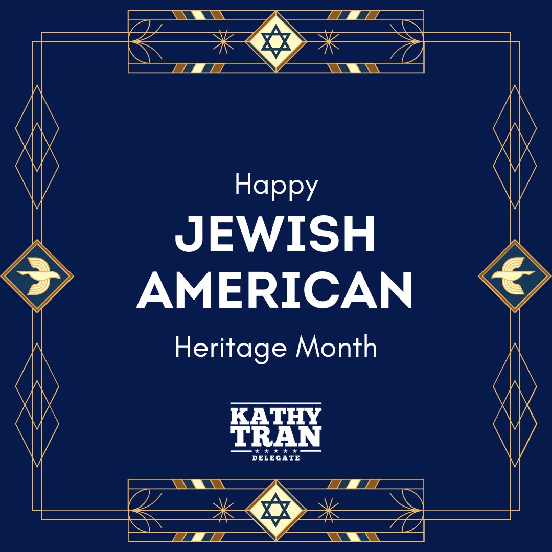 Happy Jewish American Heritage Month! Throughout the month of May, we lift up and celebrate the heritage and many contributions of Jewish Americans to the fabric of our country and Virginia.