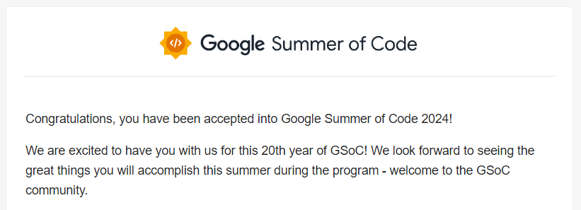 I have been accepted as a contributor for the GSoC 2024😌

#GSOC #Google #opensource