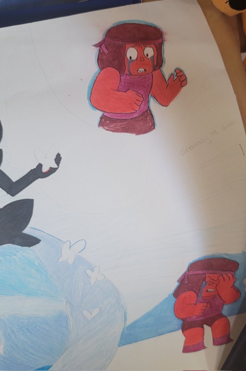 I found my unfinished portfolio from high school

Damn prismacolor colored pencils kept getting stolen or broken so i didnt have the right blues to use to finish coloring