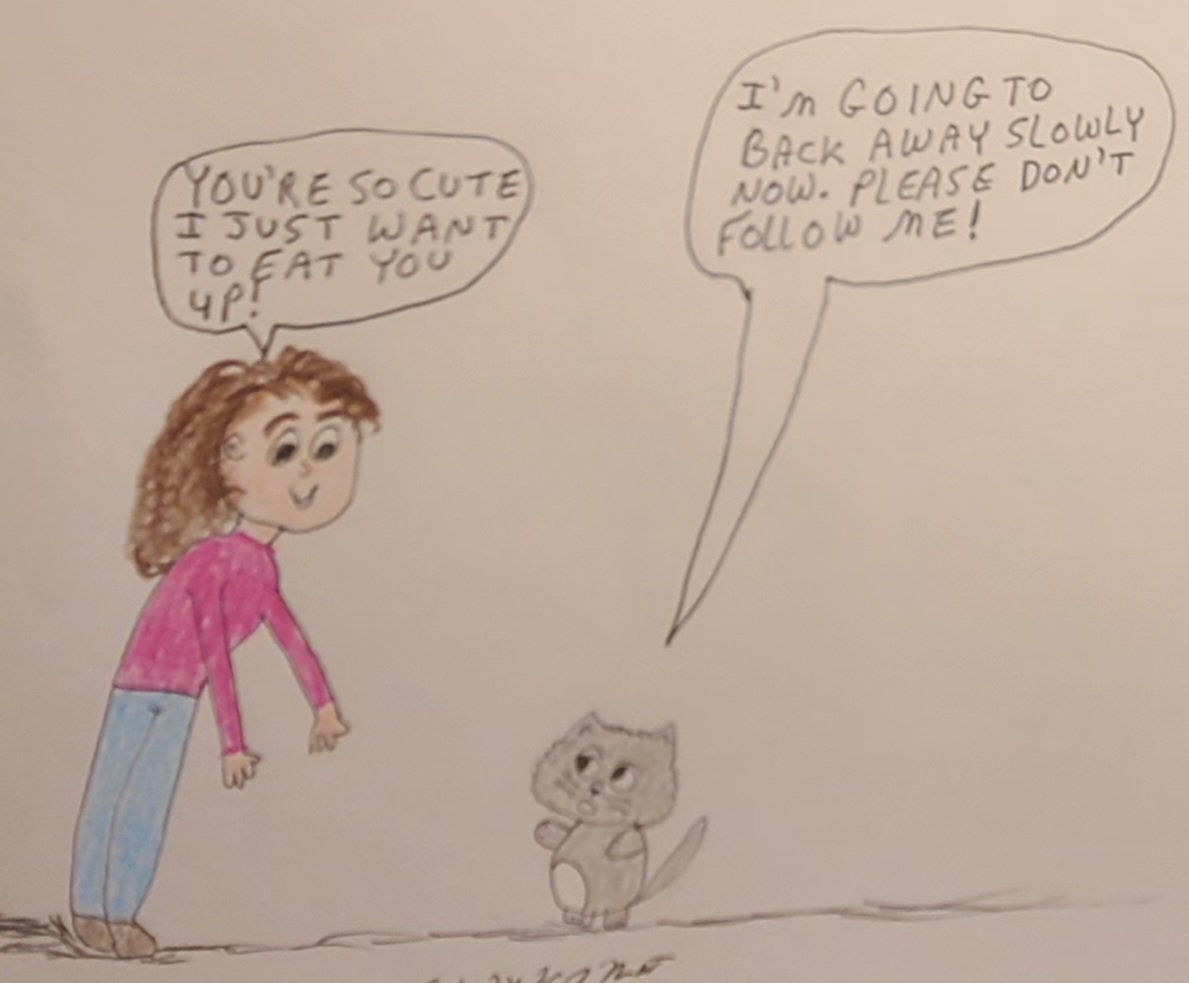 This was inspired by Charlotte the ferret, because she is just too cute.

#cats #catdrawing #catcartoon #catcomic #comic #cartoon #cartoondrawing #animalworld #humor #funny #cute #currentevents #animals #animaldrawing #funnies #comicstrip #catlovers #pets