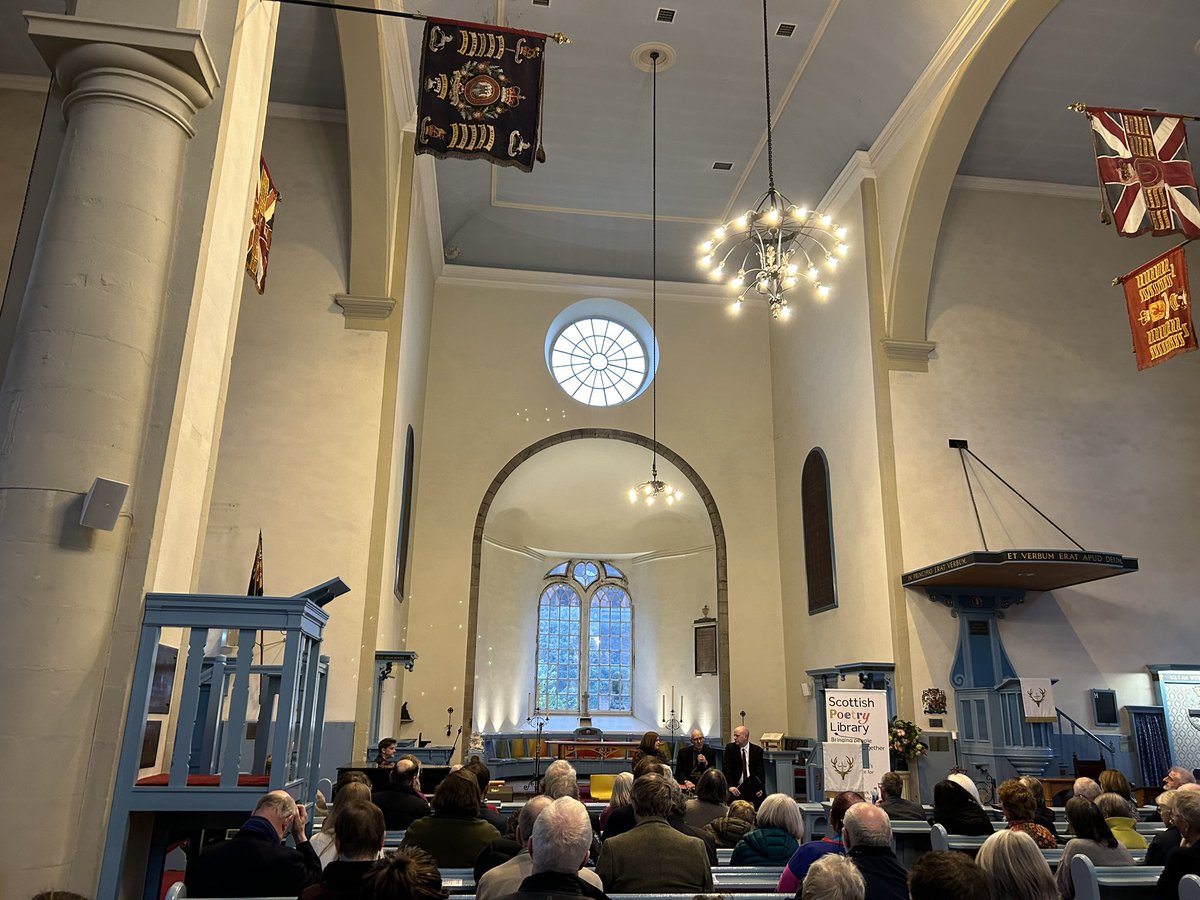 Fitting tribute to the great Robert Fergusson by @RhonaLBrown1 and James Robertson in the Canongate Kirk tonight, courtesy of the Scottish Poetry Library. Great venue; great night👍. @GlasgowBurns @ScottishLit @ByLeavesWeLive