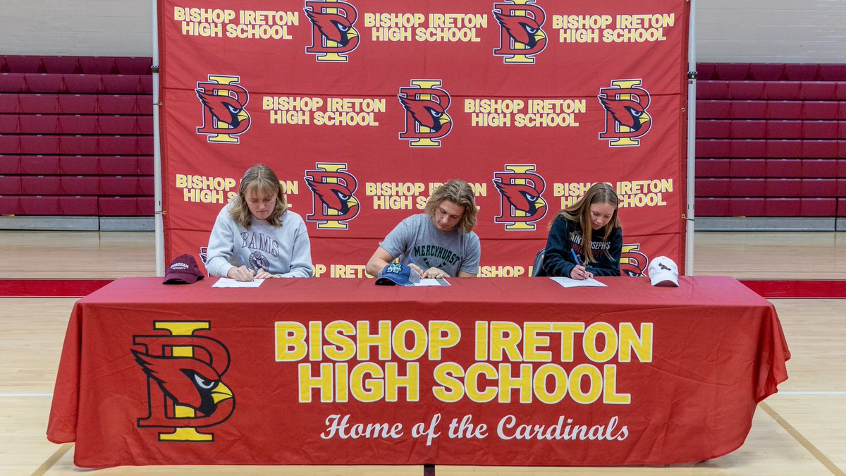 We celebrated three more athletes last week as they signed their letters of intent to pursue their sport (in this case, rowing for all three!) at the next level. Congratulations to them and we look forward to seeing them succeed in college! #AdvanceAlways #GreatToBeACardinal