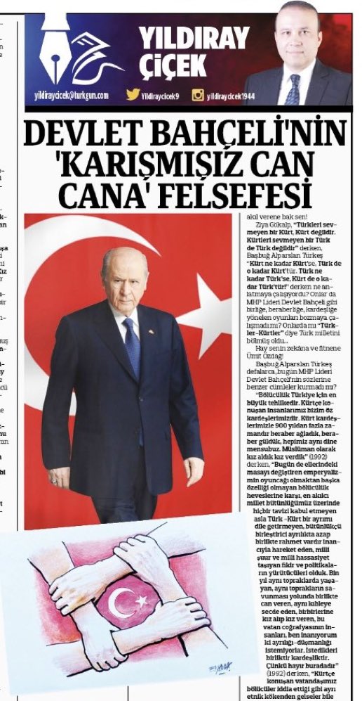 “DEVLET BAHÇELİ’NİN “KARIŞMIŞIZ CAN CANA” FELFEFESİ”  @TurkgunGazetesi @Yildiraycicek9