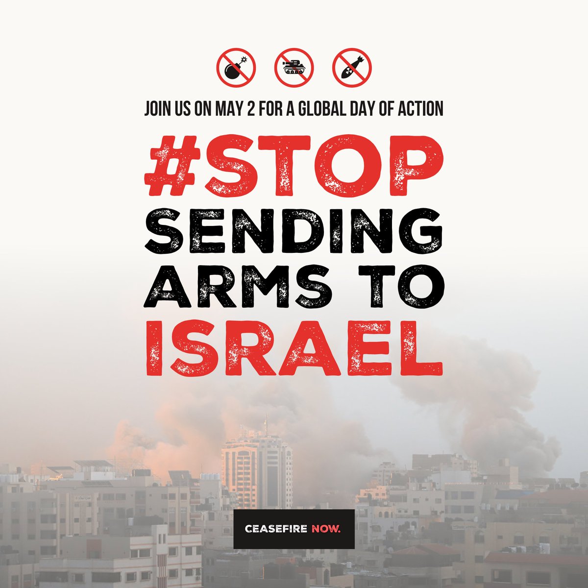 🛑 Arms sales and transfers to Israel MUST STOP and steps towards an immediate sustained ceasefire must begin. End the human suffering in Gaza now! #StopSendingArms #CeasefireNOW #AllOnYouBiden #BidensLegacy