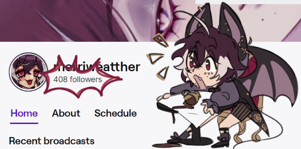 MerriManor's tweet photo. I just realized I never properly addressed this?!! THANK YOU FOR 400 FOLLOWERS ON TWITCH!
#MerriAtelier https://t.co/SRciDzeC7l