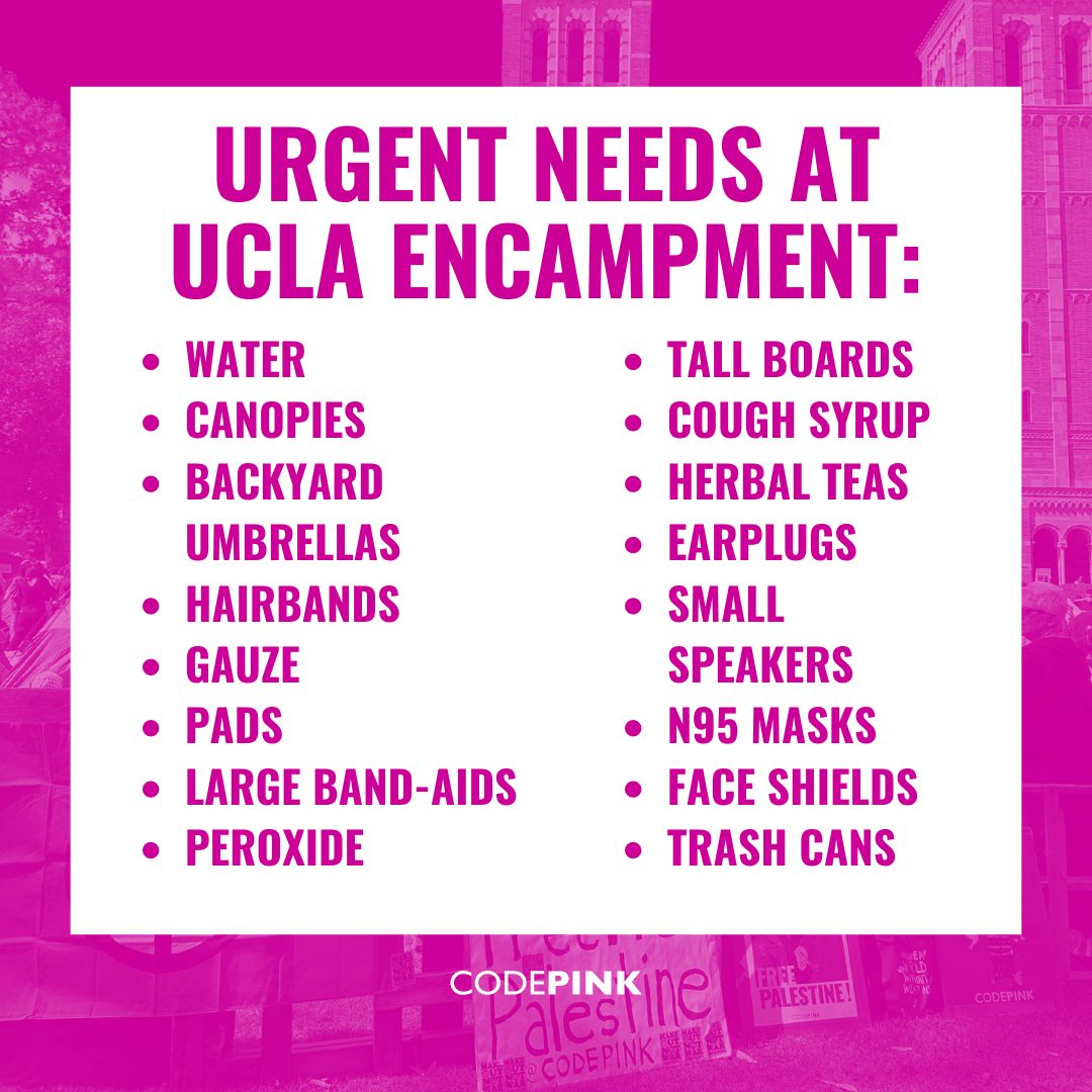 URGENT

Students & their supporters at UCLA have been facing violent attacks from zionists.

Here's what they need: