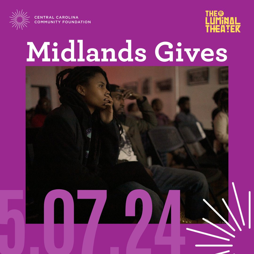 Only 5 more days until Midlands Gives!   On Tuesday, May 7, from 6 a.m. – midnight, you can amplify your impact by going online and giving - midlandsgives.org/luminal 

#MidlandsGives #luminaltheater