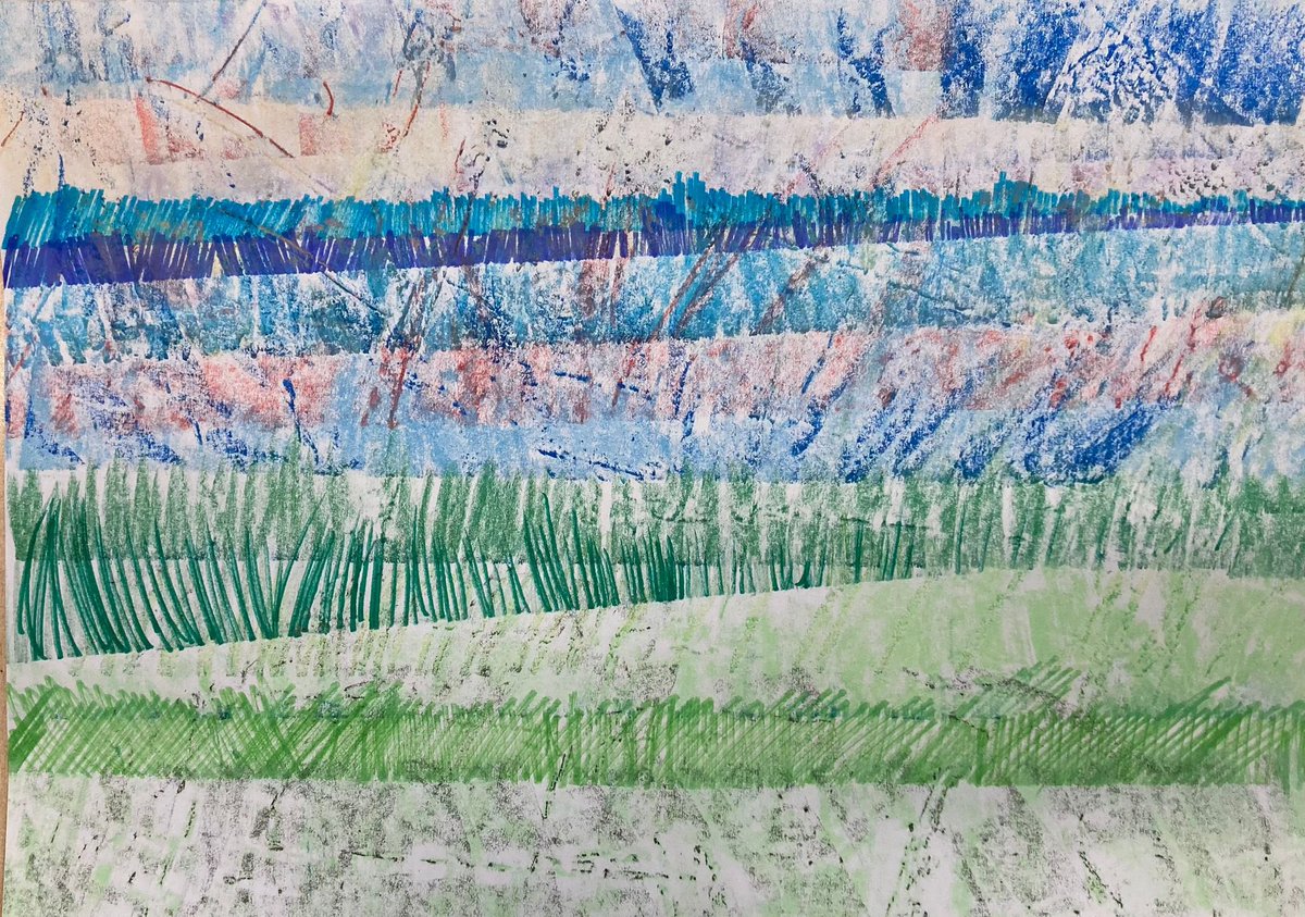 Eaton have demonstrated their artistic skills - landscape mixed media using a masking technique @chestervisarts @NWATrust