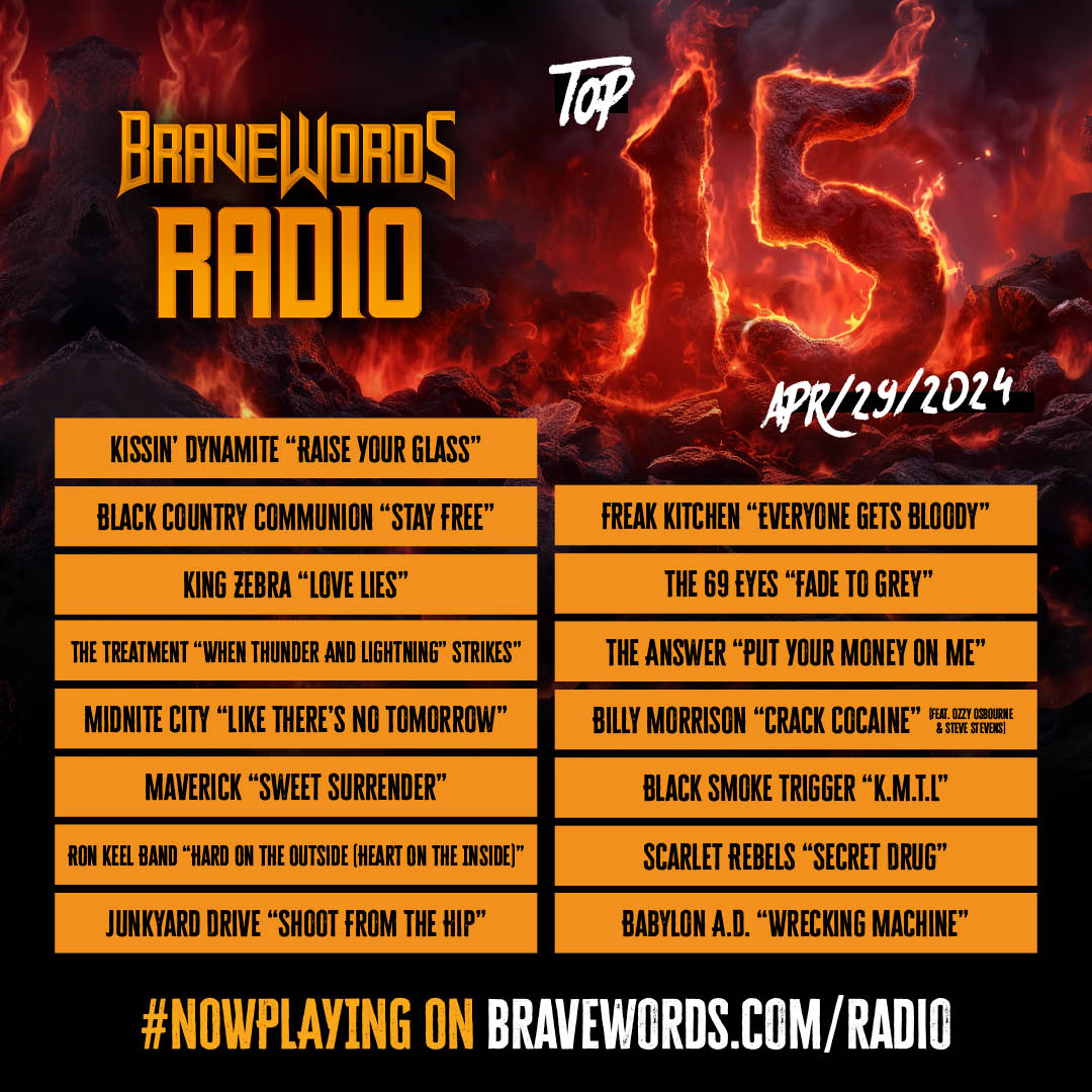 Here's the Top 15 most played/requested songs for the week.
#bravewords #bravewordsradio #bravewordsrecords #metal #heavymetal #hardrock #nwocr #newmusic #newrelease #rockband #rockmusic #bandswelove #freshblood #wheremetallives #bangyourhead #headbanger