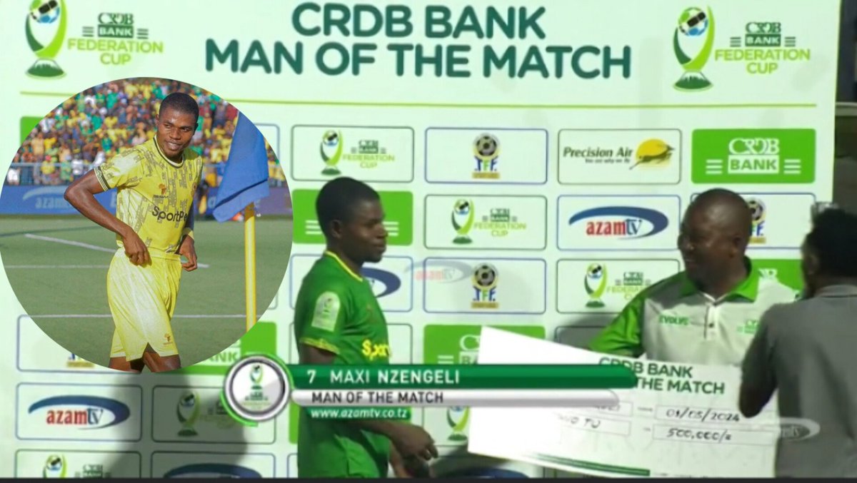 ...🚨𝗠𝗔𝗡 𝗢𝗙 𝗧𝗛𝗘 𝗠𝗔𝗧𝗖𝗛 𝗡𝗜 𝗦𝗨𝗣𝗘𝗥 𝗠𝗔𝗫✨

Maxi Mpia Nzengeli ameibuka Man of the Match katika mchezo wa Leo Yanga Sc dhidi ya Tabora United.