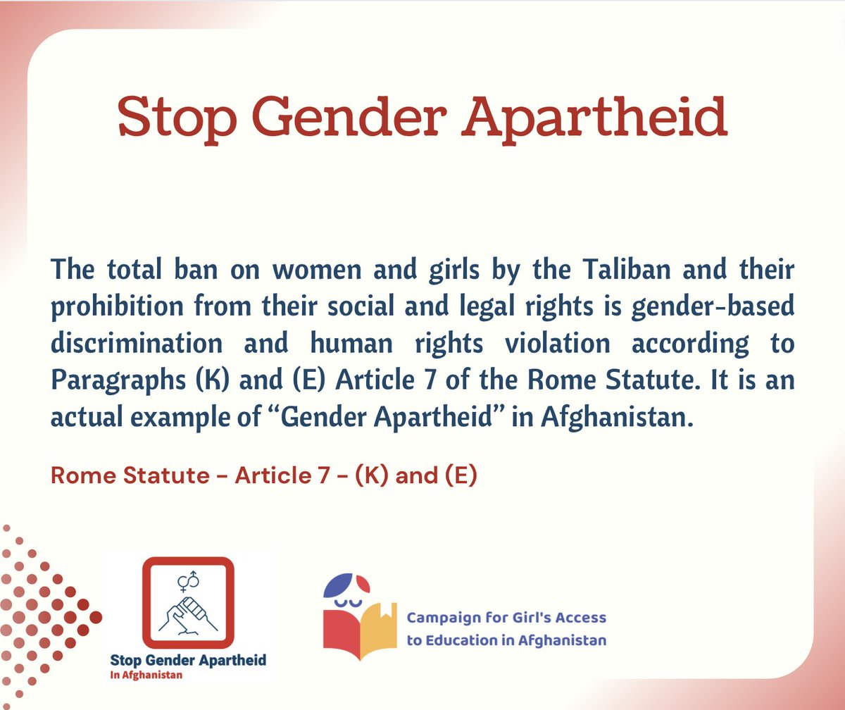 DAY: 957 🏫
DAY: 497 🎓
Taliban’s ban on girls’ education and continuation of Gender Apartheid in🇦🇫!
#StopGenderApartheid #RecognizeGenderApartheidInAfghanistan #LetAfghanGirlsLearn
#SDG4 #SDG5
@antonioguterres @SecBlinken @faiq_naseer @USUN @UKUN_NewYork @GermanyUN @Denmark_UN