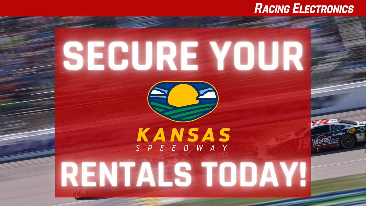 Don't forget @kansasspeedway race fans❗️ Only a few days left to secure your scanner and headphone rentals!🗓️ Rentals must be secured online in advance. No walk-ups will be available at the track! 🎧 Rent Today: RacingElectronics.com/rentals #REequipped | @MRNRadio | #NASCAR