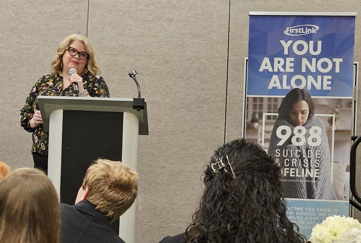 FirstLink held its annual breakfast this morning as part of its mission to break down the stigma surrounding mental health. Dr. Jill Nelson of @NDSU delivered the keynote, speaking about how we can all find strength through courage, compassion and connection. >>