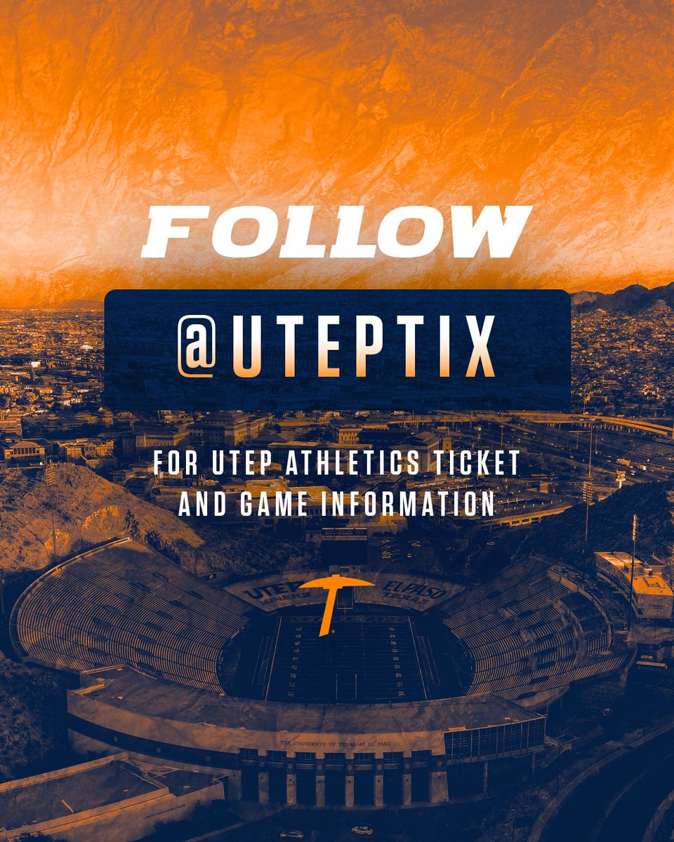 🚨Miner Nation give @uteptixs a follow for all ticket information and Gameday updates!🚨