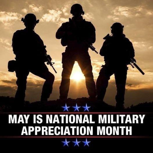 THANK YOU FOR YOUR SERVICE! Today marks the beginning of National Military Appreciation Month. Thank you to all members of the military for your service.
#MilitaryAppreciationMonth