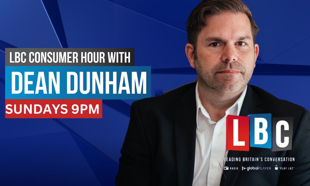 I’m delighted to announce the new home in the schedule for The @LBC Consumer Hour is Sundays at 9pm. For all my regular Friday night listeners I do hope you will join me on Sundays and I also look forward to reaching and helping new listeners who couldn’t tune in on Friday…