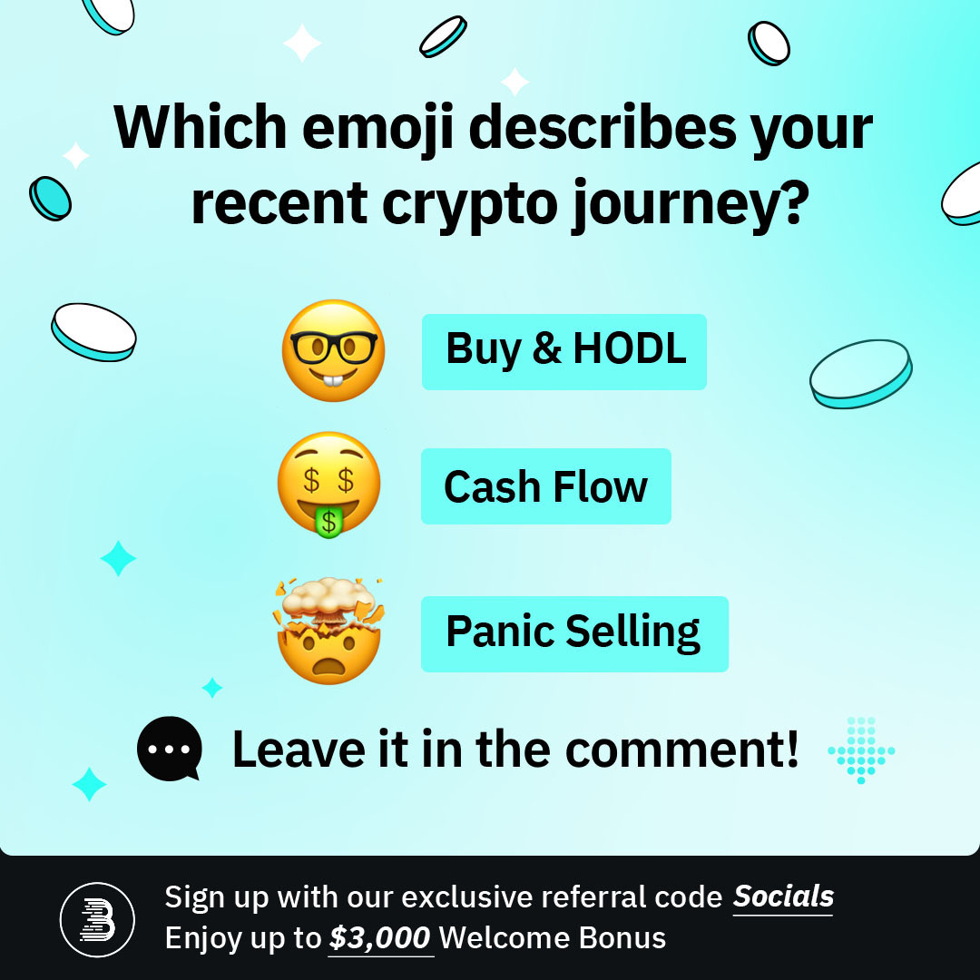 Pick your trading emoji this month and comment: 🤑🥲🤨🤪🧐🤯…

Here’s mine: 🤡

#BitMart #bitcoin #BTC #blockchain #web3 #crypto