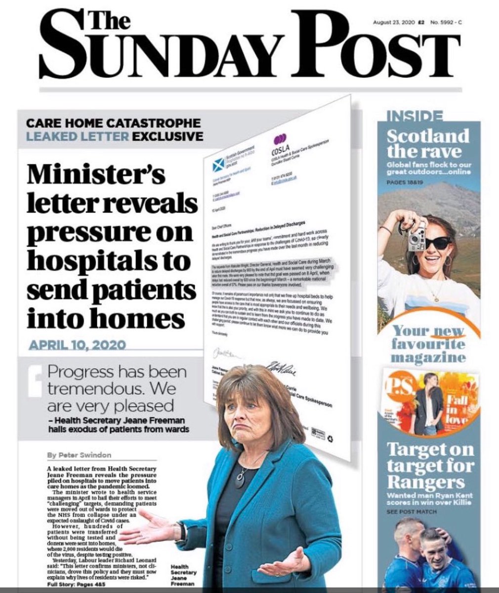 REMINDER For Sturgeon.
Care Home Residents and Families were terrified after Nicola Sturgeon & Jeane Freeman discharged them from Hospitals with live Covid, to die in agony alone no Doctor or visitors to see what was going on, Midazolam Morphine injected @covidinquirysco @scotgov