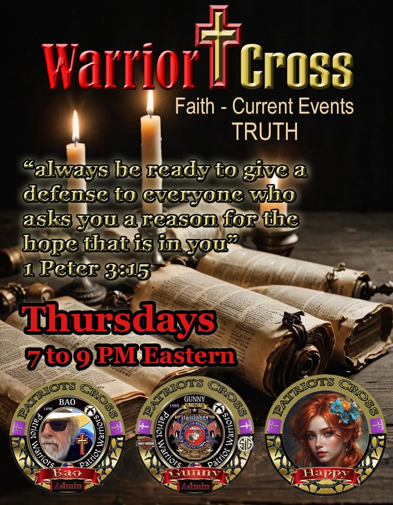 #Christian #CurrentEvents #Discussion Set your reminder for our Patriot Cross space Thursday at 7 PM Eastern, 6 PM Central. We will discuss How was the DaVinci Code wrong? Gnosticism Was Jesus married? ⬇️Space Link⬇️ x.com/i/spaces/1YqKD… ⬆️⬆️⬆️⬆️⬆️⬆️