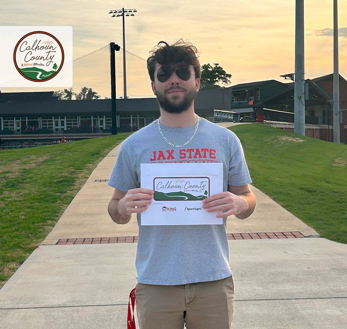 The Jax State Gamecocks would like to welcome all guests to Jacksonville! In the spirit of hospitality and sportsmanship, one lucky fan received a gift certificate from @chickensaladchi. Brought to you by Visit Calhoun County!