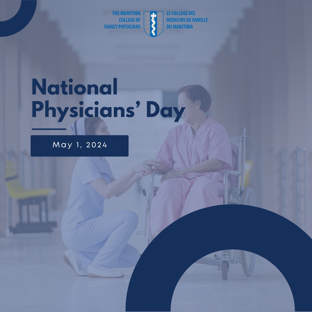 🎉Happy National Physicians' Day!🩺 Today, we honor Manitoba's dedicated physicians who tirelessly support our community health! Let's express gratitude, support their selflessness & prioritize their mental well-being. Thank you, doctors!💖 #NationalPhysiciansDay #HealthcareHeros