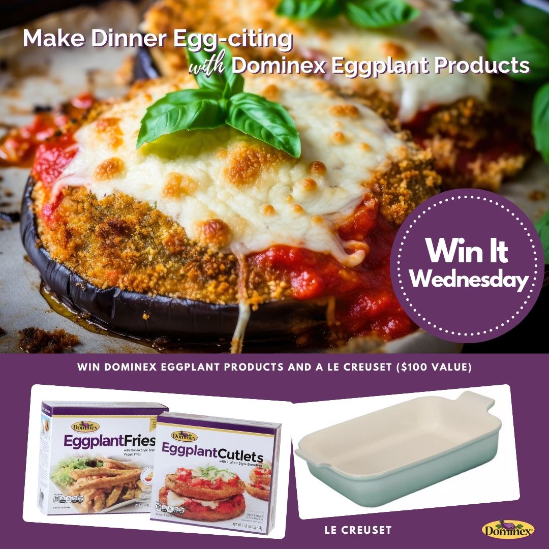 It's #WinItWednesday. Enter here to win: woobox.com/arixv8 #Dominex #EggplantProducts & a #LeCreuset Baking Dish. Ignite your taste buds & elevate your dinner creations to new heights with Dominex Eggplant. Like and retweet for extra entries. #ContestAlert #Sweepstakes #Win