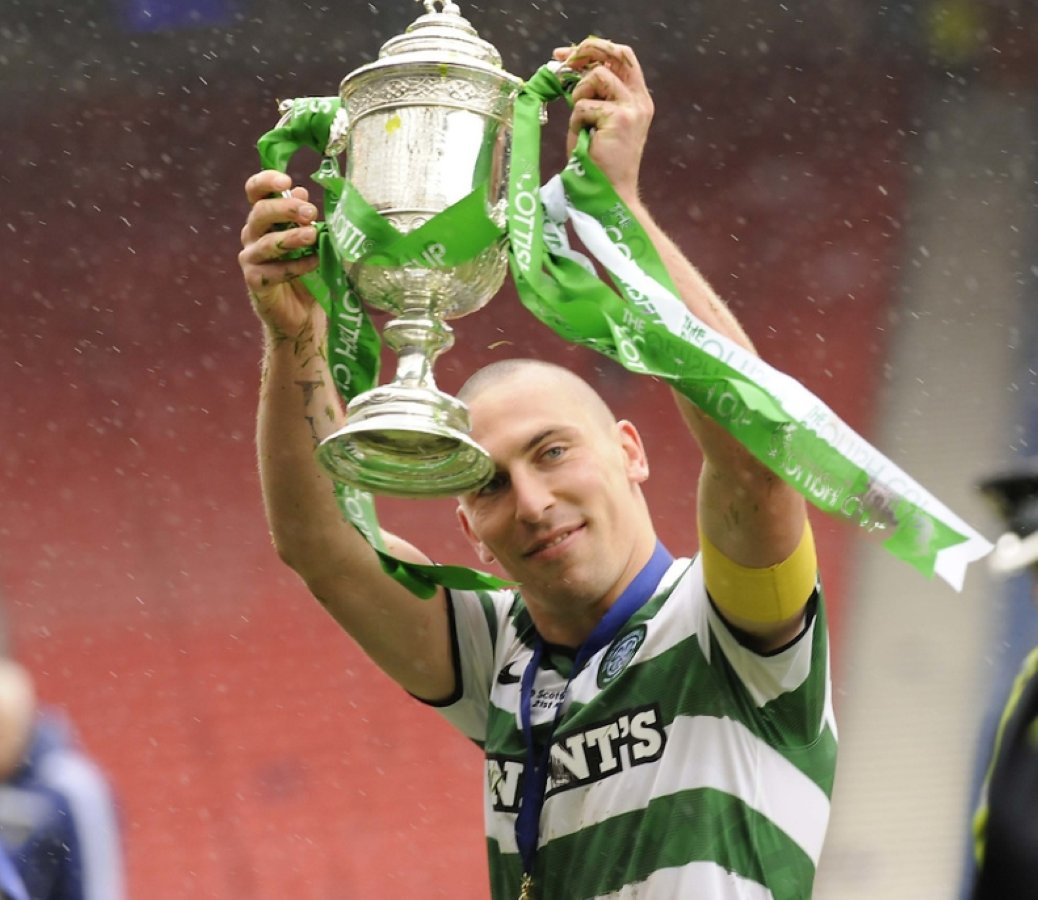 Scott Brown with the Scottish Cup in 2011.