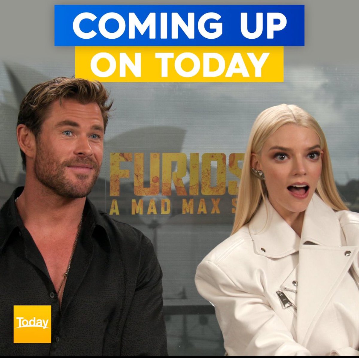 anya taylor joy and chris hemsworth will be on the today show to talk about furiosa