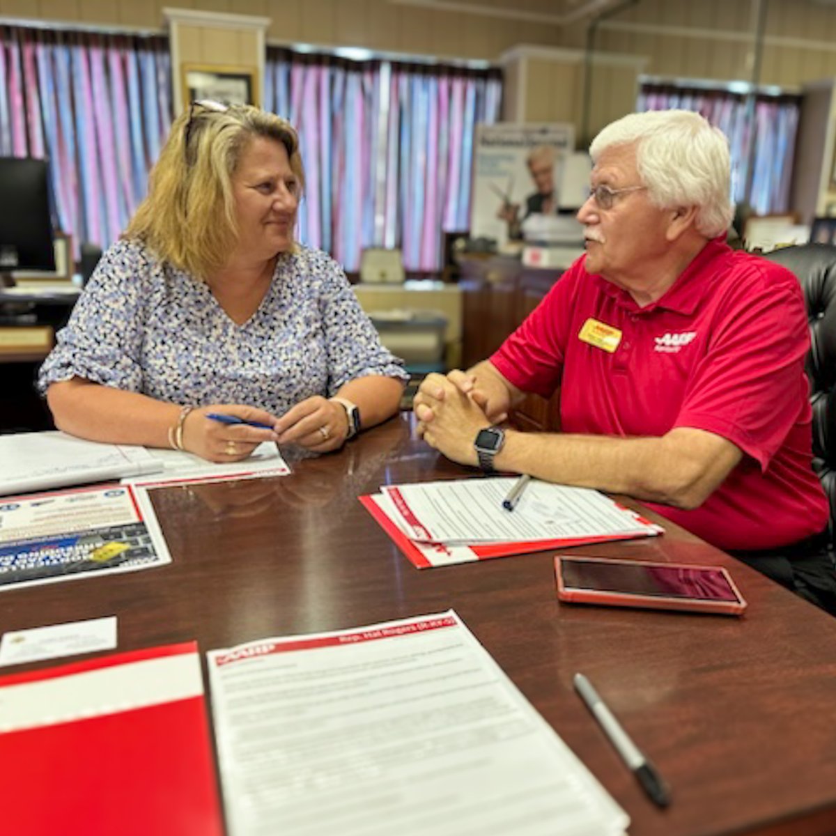 Thank you Tamra Wilson in @RepHalRogers Somerset Office. We enjoyed the conversation with Gary Adkins and @TroyJBroussard. We welcomed the discussion of Social Security, Medicare, Veterans and fraud, all priority issues for 53k @AARPKY members in #CD05. #AARPAdvocatesNationwide