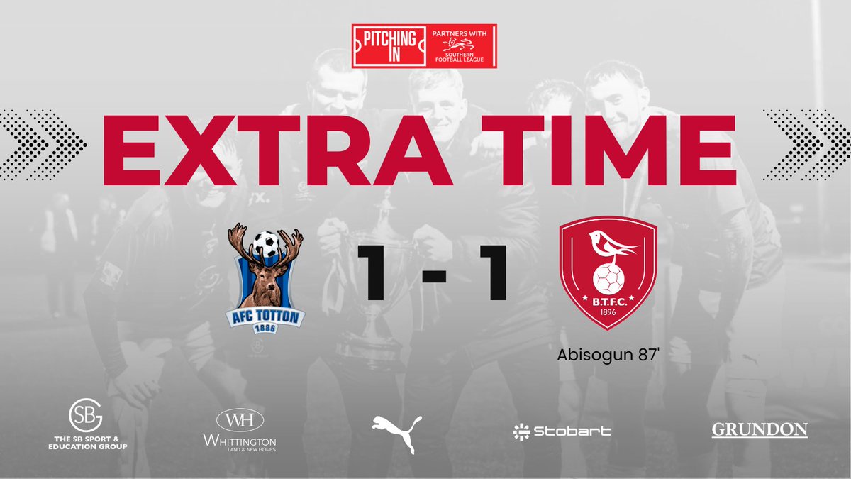 Full time at The Snows Stadium and it goes to Extra time here. Abisoguns 88th minute equaliser recovers it for the Town! Big 30 minutes ahead. #TOGETHERBTFC #COYR