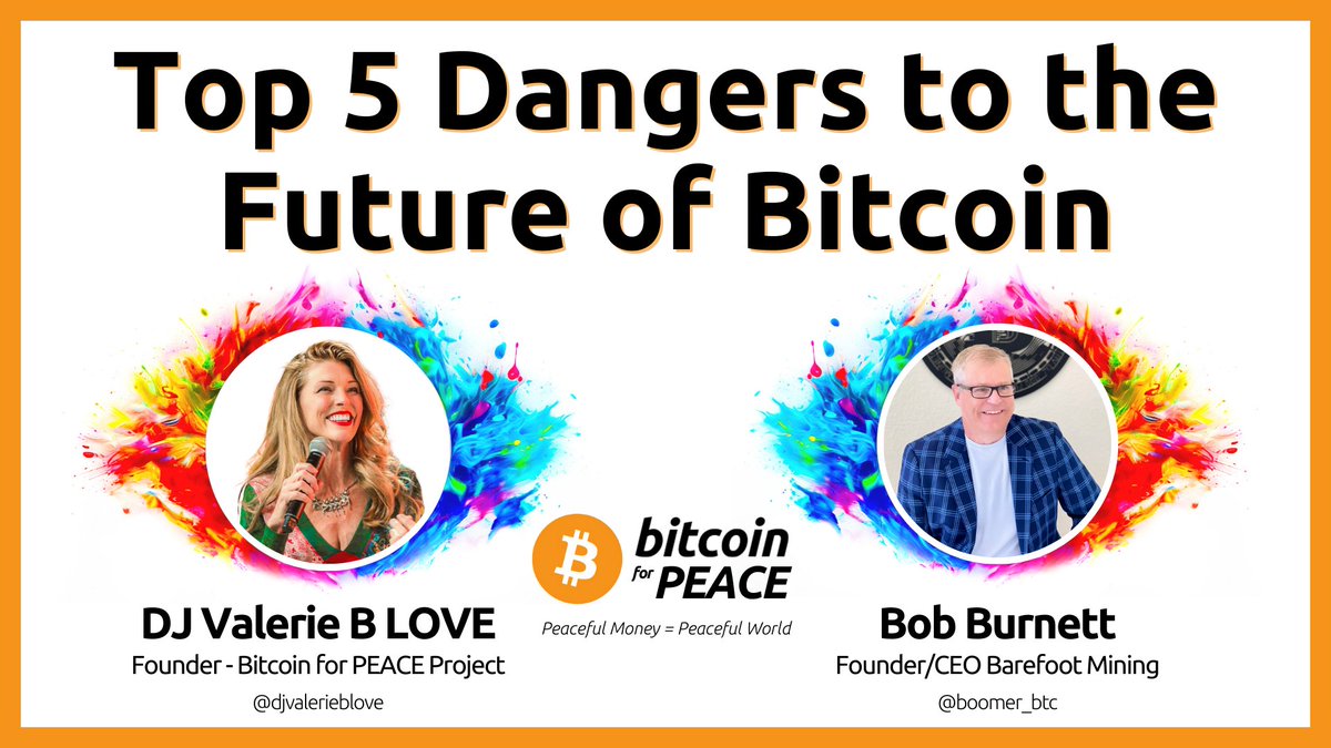 [UPCOMING LIVESTREAM] Top 5 Dangers to the Future of Bitcoin - Bob Burnett Thursday May 2nd 3pm EST How can we protect ourselves against current and future threats to Bitcoin? Join Bob Burnett, CEO and Founder of Barefoot Mining and I as we discuss ordinals, centralization,