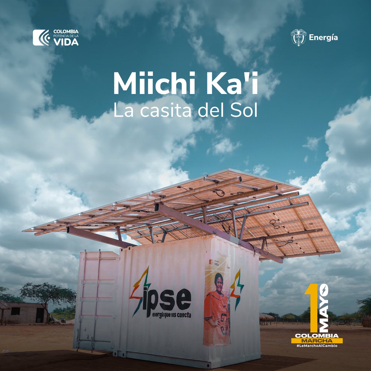 ¿Miichi Ka'i es una alternativa energética sostenible?

✅ Verdadero.

Es un sistema de energización comunitario que consolida 153 #ComunidadesEnergéticas, proyectos productivos, sistemas de bombeo de agua y telecomunicaciones en Nortechon, Uribia.

Yo #LeMarchoAlCambio ⚡️