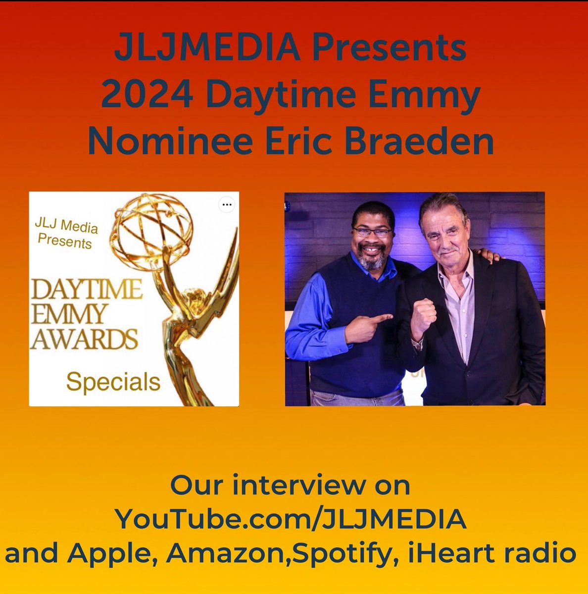 Thank you @EBraeden for your time! Peeps the interview will be out Saturday!!!!! #yr #daytimeemmys